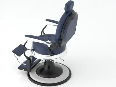 Alesso Professional Barber Chair blue 3D model