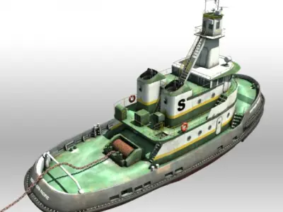 Tug Boat 3D model