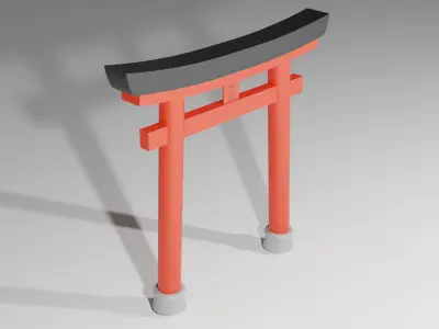 Torii Low-poly 3D model Low-poly 3D model