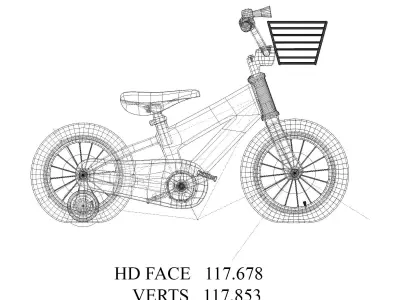 kids bike Low-poly 3D model purchase