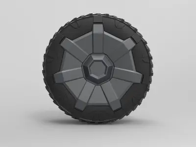 Wheel from Tesla Cybertruck 3D model