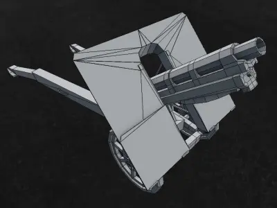 Howitzer Obice da 75  3D model