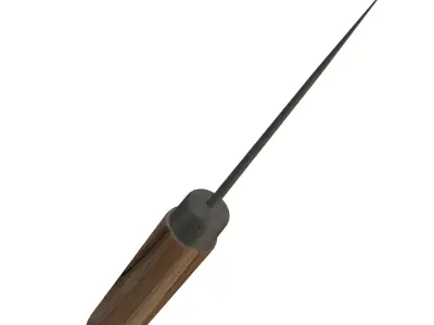 Awl low poly wooden knife Free low-poly 3D model