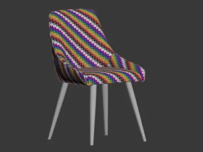 Chipman Velvet Upholstered Side Chair 3D model