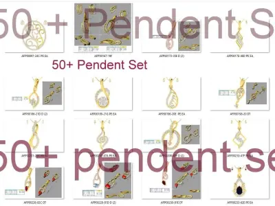 50 PLUS Pendent Set 3D print model
