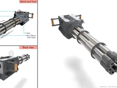 Machine Gun 07 3D model