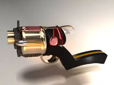 Fantasy Pistol - Game ready  Low-poly 3D model