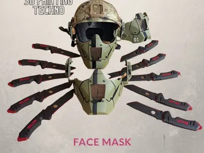 Face Mask STL Files High quality 3D print model  Digital STL  3D print model purchase