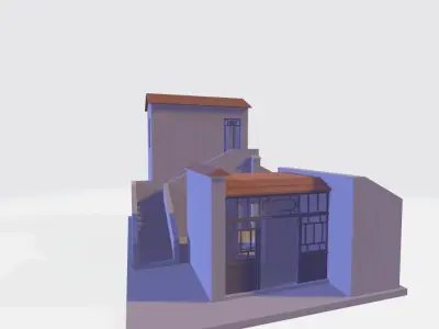 An Oriental shops quarters for 3d Art 3D model