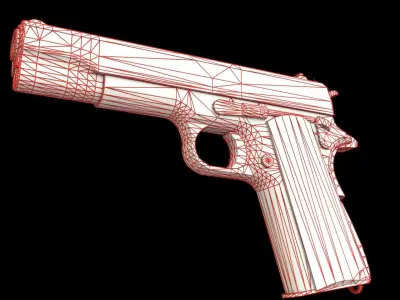 Colt 1911 Low Poly PBR Low-poly 3D model