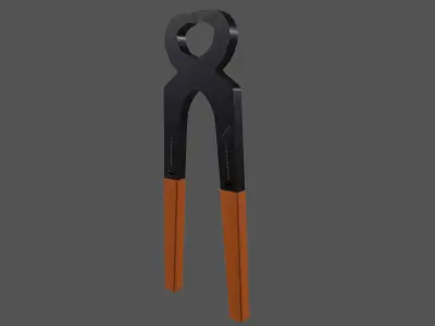 pincers pair of scissors Low-poly 3D model
