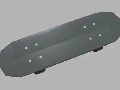 Low Poly Skate 02 Low-poly 3D model