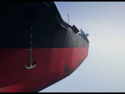 Post-apocalyptic oil tanker Low-poly 3D model