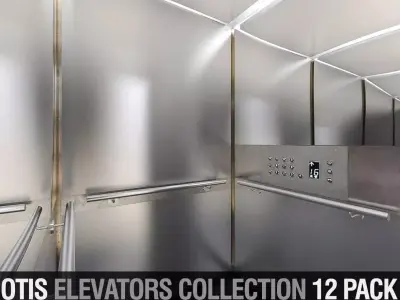 OTIS Elevators Collection - 12 Pack Low-poly 3D model