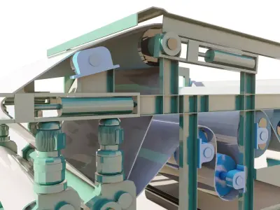 Belt Filter Press 3D Model 3D model