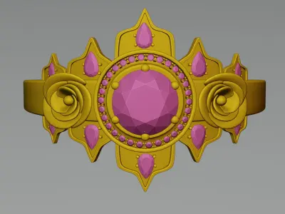 Gold Ring 3D print model 21