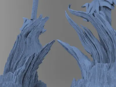 Mars Sci-Fi Monolith Massive structure 18 3D model