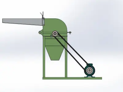Small Scale Hammer Mill  3D model