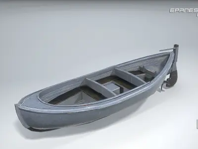 Boat 23 Low-poly 3D model