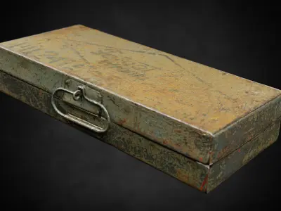 Old Wrench box Free low-poly 3D model