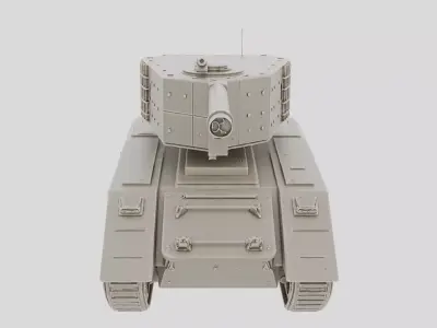Heavy Wheeled Armored Gun Platform for 3D print 3D model