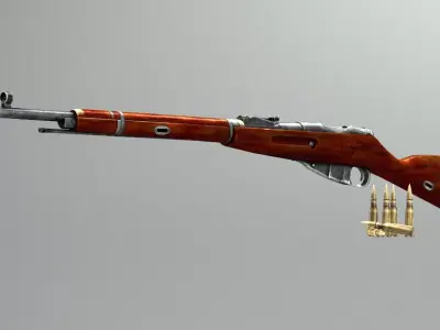 Mosin Nagant weapon rifle gun classic military 3D model