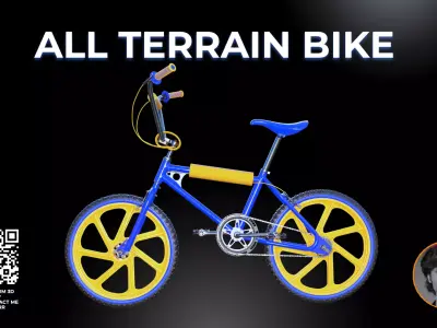 All-Terrain BMX Bicycle 3D Model - Stunt Bike 3D model