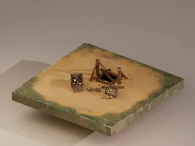 Gold Mine Level 1 Low-poly 3D model