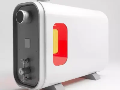 Futuristic Boiler Model Pack with Transparent Element Low-poly 3D model
