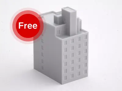 Free 3D Print miniature building RB-US-NY-060 Free 3D print model purchase