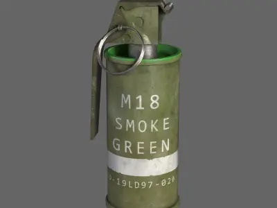 M18 Smoke Grenade Low-poly 3D model