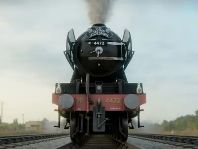 Flying Scotsman steam train 3D model