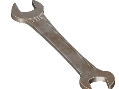 Rusty Iron Spanner 3D model