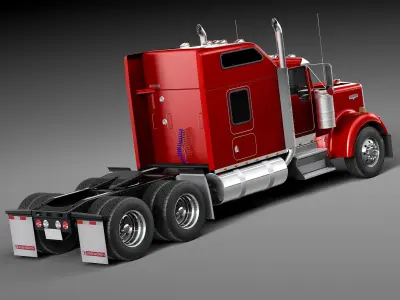 Kenworth W900 Sleeper Cab 2014 3D model