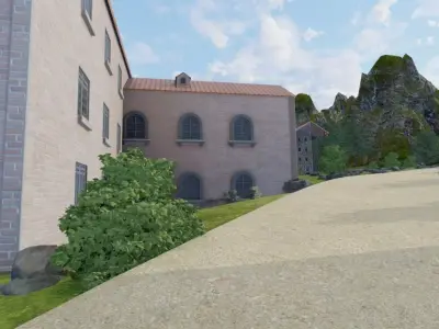 Cliffside Village 3D model