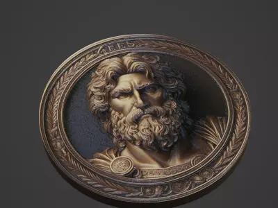 Leonidas Medallion 3D print model buy