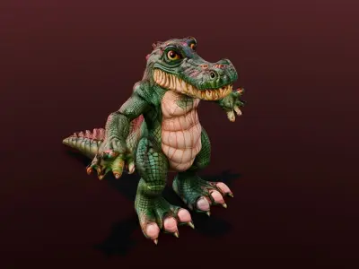 Dinodragon Toy 3D Model  Low-poly 3D model