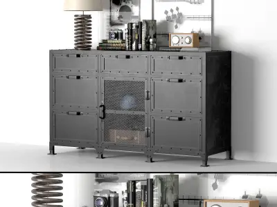 HOPPER WIDE DRESSER 3D model