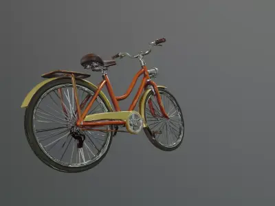 vintage bicycle prop 3D model