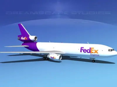 Douglas DC-10 FeDex 3D model