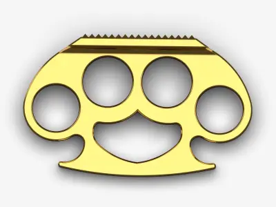 Hammered Brass knuckles 3D model