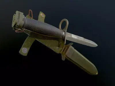 M7 Bayonet Low-poly 3D model