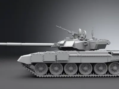 T90 Tank Scale Model 3D print model
