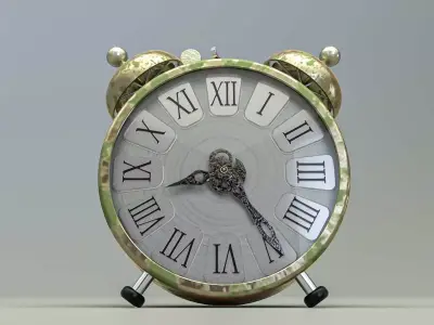 Vintage Alarm Clock 3D Model 3D model