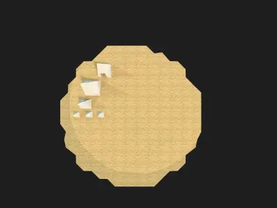 Terrain sand island Free 3D model
