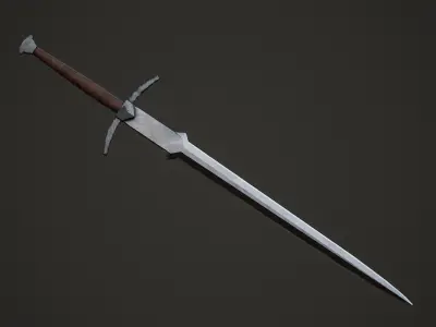 Simple LP Sword GameReady Asset 4k PBR Textures Low-poly 3D model