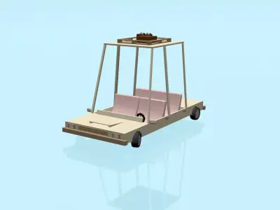 Low Poly Fantastic Car Low-poly 3D model