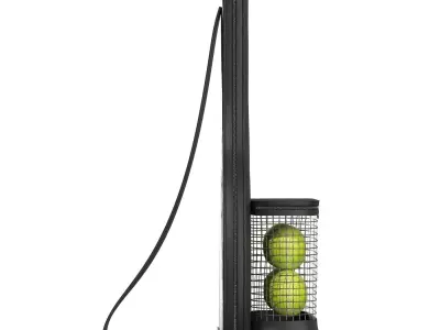 Black Leather Tennis Racket Bag 3D model