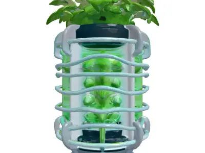 SciFi Illuminated Vertical Garden 3D model