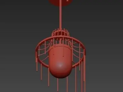 Kylie 1 Light 12  Aged Brass Pendant 3D model